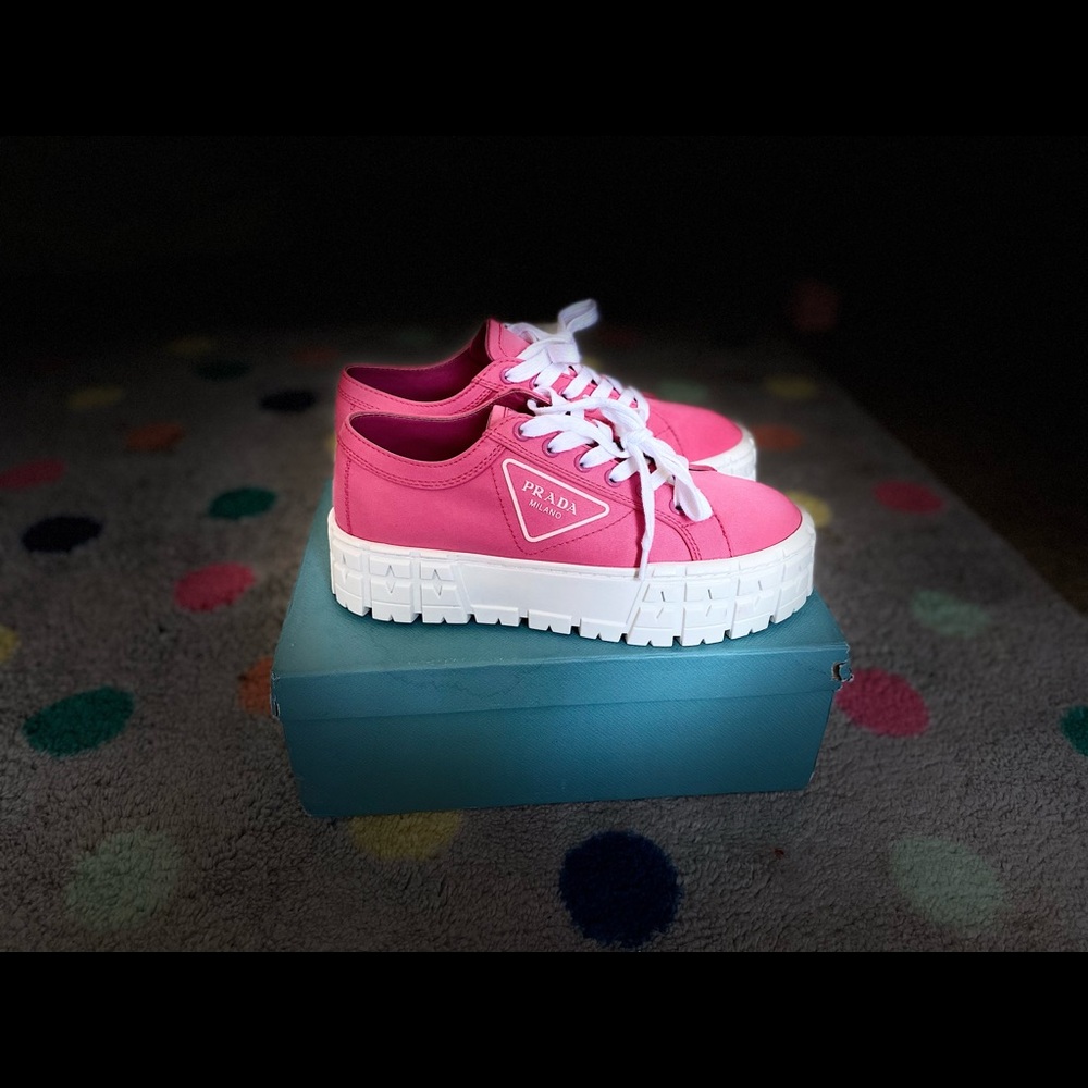 Prada. Lug-Sole Platform Sneakers